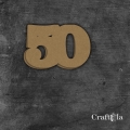 Cyfra 50 - różne kolory