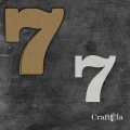 Cyfra 7 + 1 maska - różne kolory