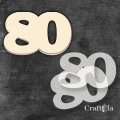 Cyfra 80 + 2 maski - różne kolory