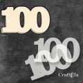 Cyfra 100 + 2 maski - różne kolory