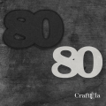 Cyfra 80 + 1 maska - różne kolory
