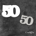Cyfra 50 + 1 maska - różne kolory