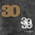 Cyfra 30 + 2 maski - różne kolory