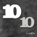 Cyfra 10 + 1 maska - różne kolory