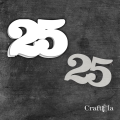 Cyfra 25 + 1 maska - różne kolory