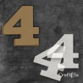 Cyfra 4 + 2 maski - różne kolory