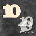 Cyfra 10 + 2 maski - różne kolory