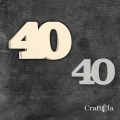 Cyfra 40 + 1 maska - różne kolory