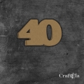Cyfra 40 - różne kolory