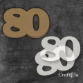 Cyfra 80 + 2 maski - różne kolory