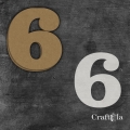 Cyfra 6 + 1 maska - różne kolory