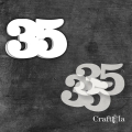 Cyfra 35 + 2 maski - różne kolory