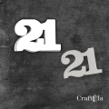 Cyfra 21 + 1 maska - różne kolory