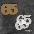 Cyfra 65 + 2 maski - różne kolory