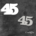 Cyfra 45 + 1 maska - różne kolory