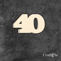 Cyfra 40 - różne kolory