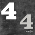 Cyfra 4 + 1 maska - różne kolory