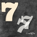 Cyfra 7 + 2 maski - różne kolory