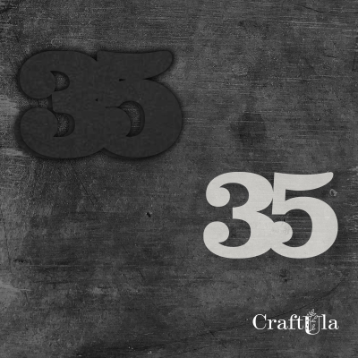 Cyfra 35 + 1 maska - różne kolory