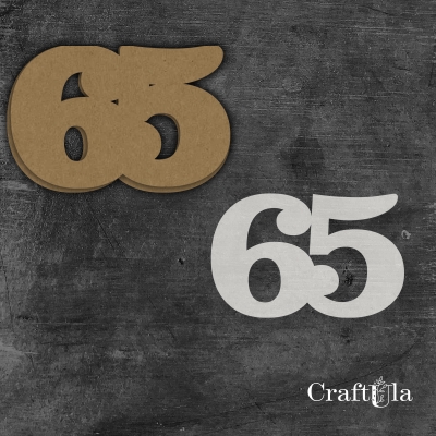 Cyfra 65 + 1 maska - różne kolory