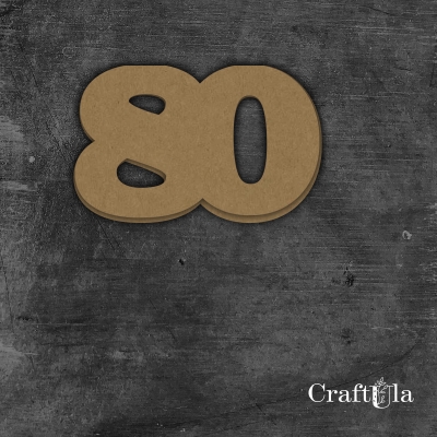 Cyfra 80 - różne kolory