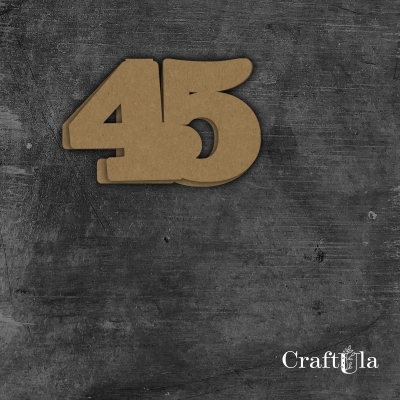 Cyfra 45 - różne kolory