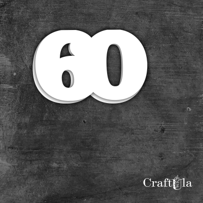 Cyfra 60 - różne kolory