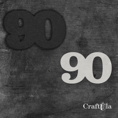 Cyfra 90 + 1 maska - różne kolory