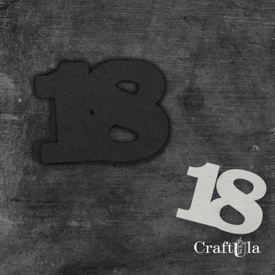 Cyfra 18 + 1 maska - różne kolory