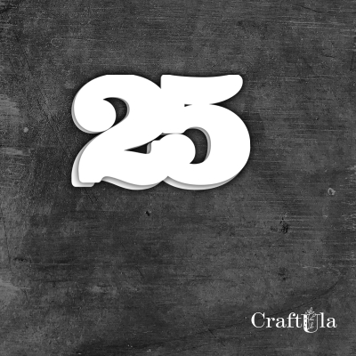 Cyfra 25 - różne kolory