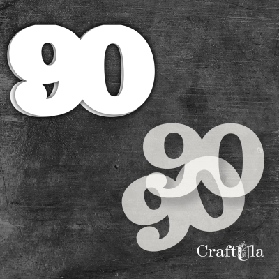 Cyfra 90 + 2 maski - różne kolory