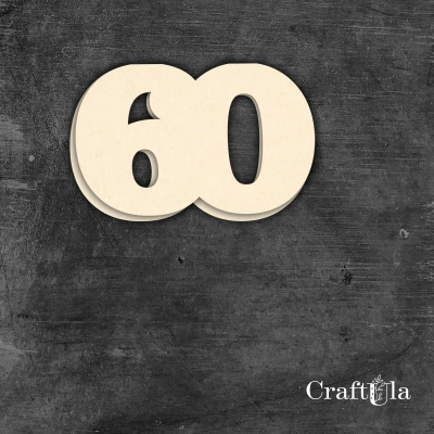 Cyfra 60 - różne kolory