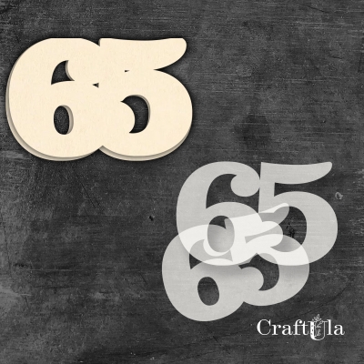 Cyfra 65 + 2 maski - różne kolory