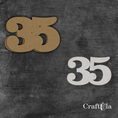 Cyfra 35 + 1 maska - różne kolory