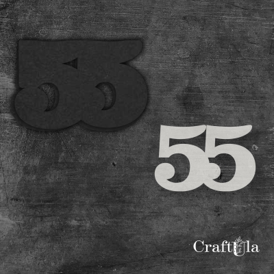 Cyfra 55 + 1 maska - różne kolory