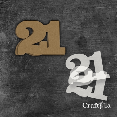 Cyfra 21 + 2 maski - różne kolory