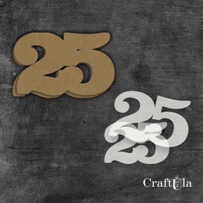 Cyfra 25 + 2 maski - różne kolory