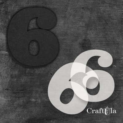 Cyfra 6 + 2 maski - różne kolory