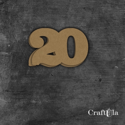 Cyfra 20 - różne kolory