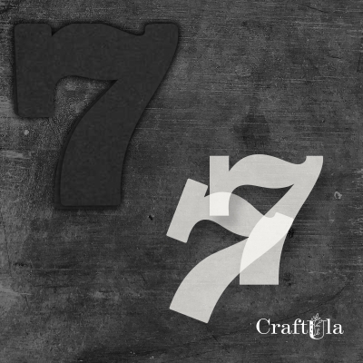 Cyfra 7 + 2 maski - różne kolory
