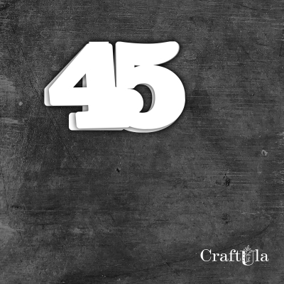 Cyfra 45 - różne kolory