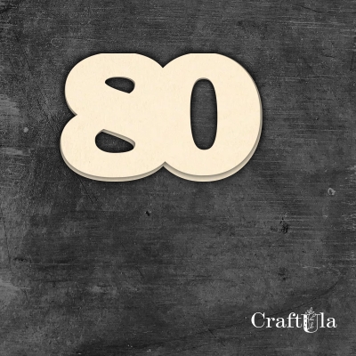 Cyfra 80 - różne kolory