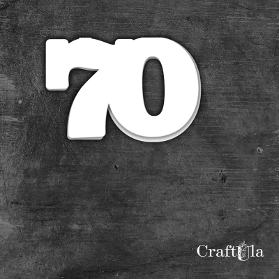 Cyfra 70 - różne kolory