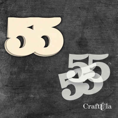 Cyfra 55 + 2 maski - różne kolory
