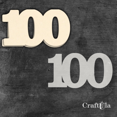 Cyfra 100 + 1 maska - różne kolory