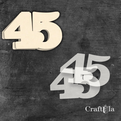 Cyfra 45 + 2 maski - różne kolory