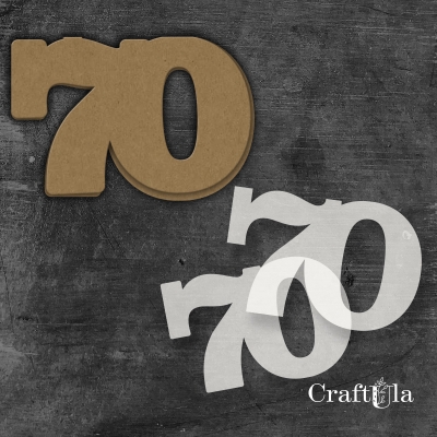 Cyfra 70 + 2 maski - różne kolory