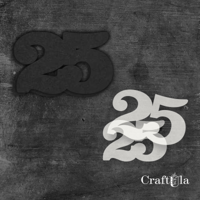 Cyfra 25 + 2 maski - różne kolory