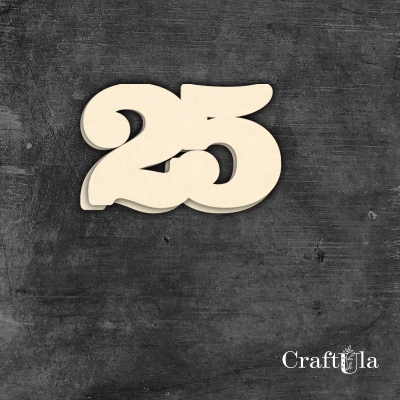 Cyfra 25 - różne kolory