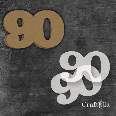 Cyfra 90 + 2 maski - różne kolory